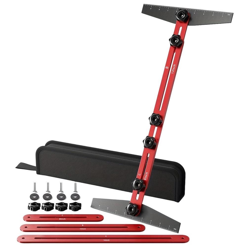 Ladder Toss Set - เครื่องมือวัดขั้นบันไดแบบปรับความยาวได้รุ่นใหม่, ชุดเครื่องมือวัดขั้นบันได 1 ชุดพร้อมตัวรองรับมุมและตัวหยุดขอบ, ของขวัญที่เหมาะ